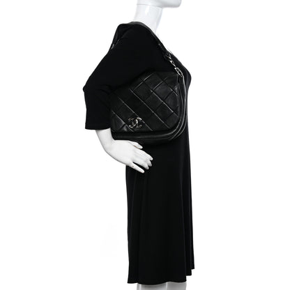 Chanel Lambskin Quilted Enamel CC Pillow Soft Flap Black 2 of 15