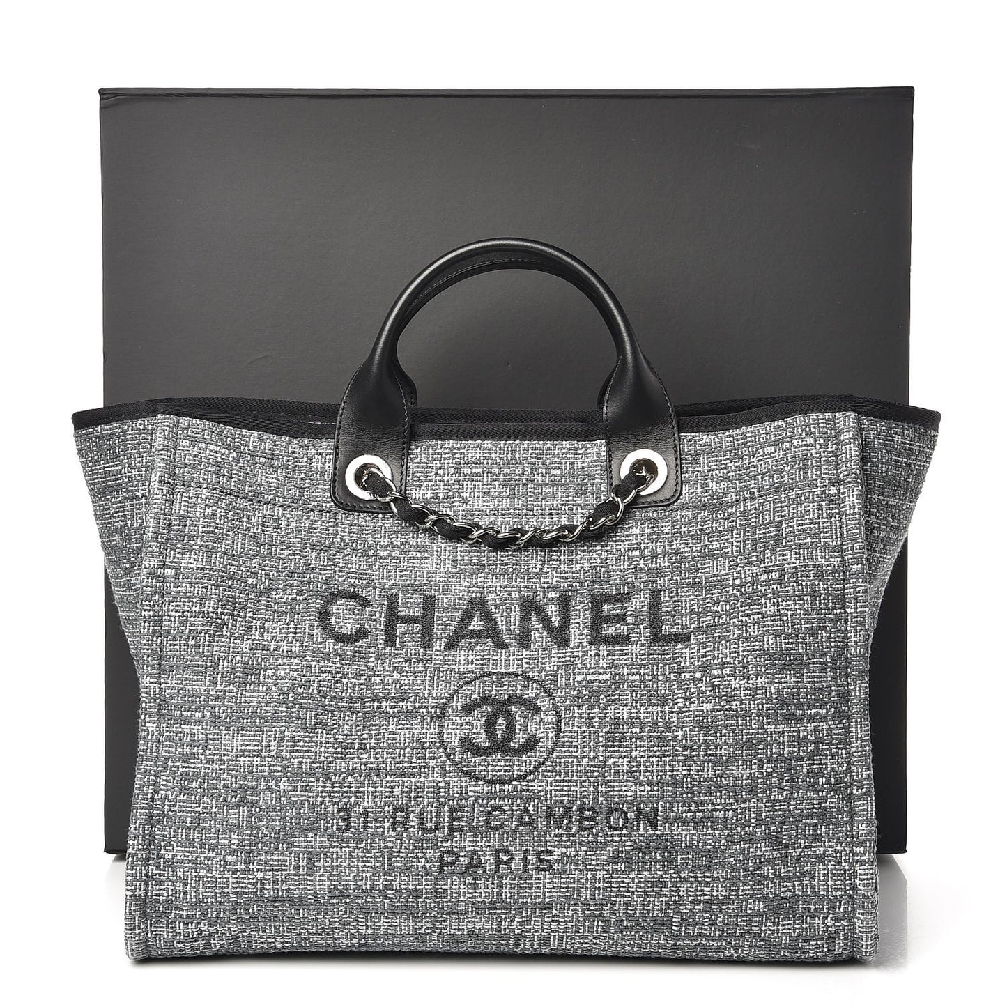 Canvas Large Deauville Tote Charcoal