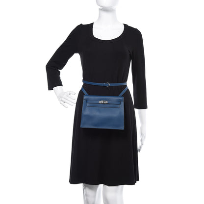 Hermes Swift Kelly Danse II Belt Bag Deep Blue 2 of 8