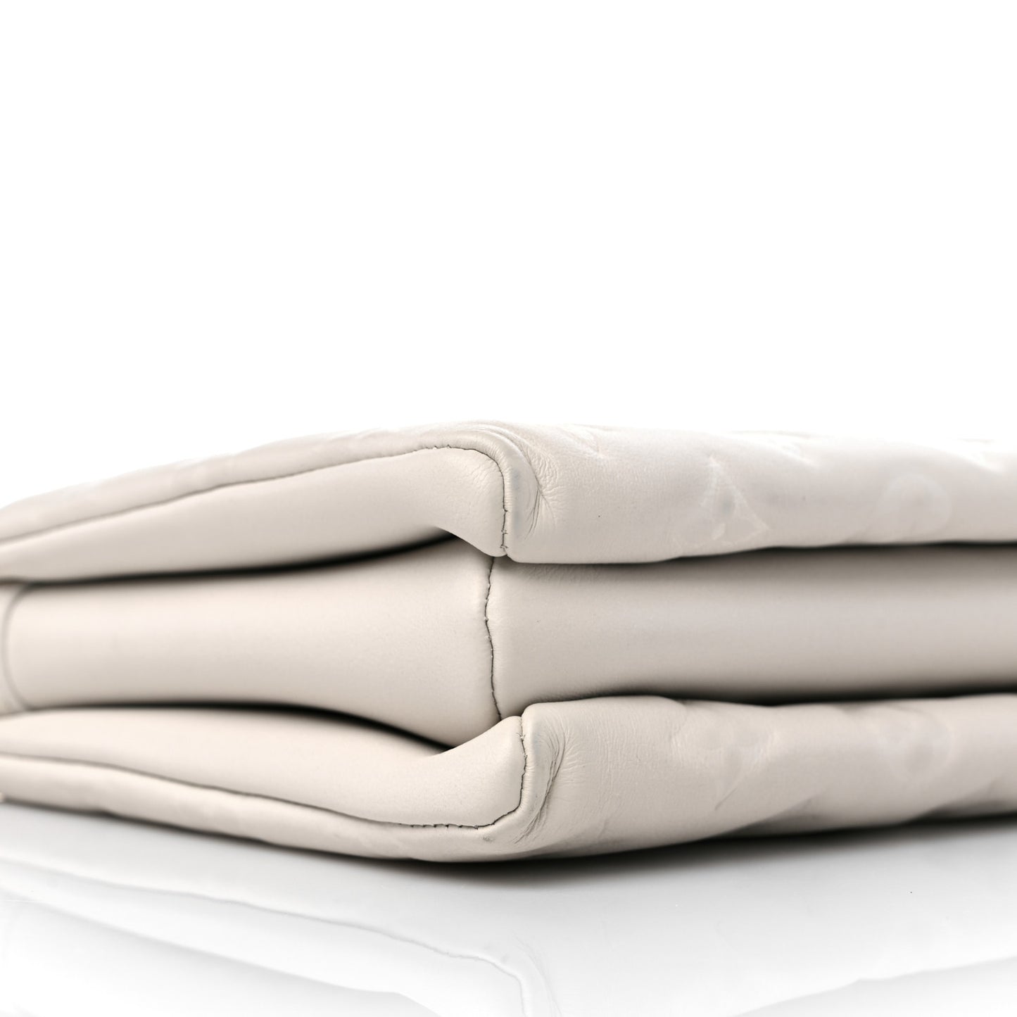Lambskin Embossed Monogram Coussin PM Beige Cream