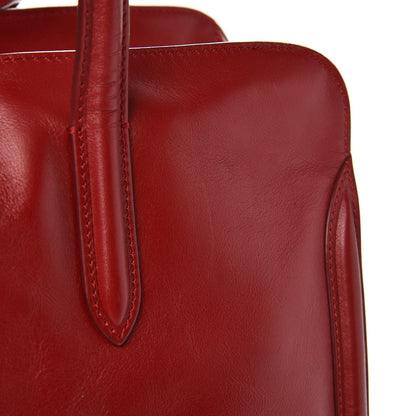 Alexander McQueen Calfskin Large Skull Padlock Zip Around Tote Red 11 of 15