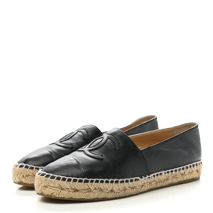 Chanel Lambskin CC Espadrilles 39 Black 3 of 11