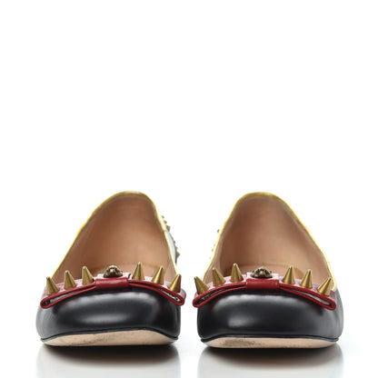 Gucci Calfskin Studded Lexi Ballerina Flats 39.5 Black 2 of 19