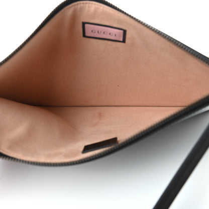 Gucci Calfskin GucciGhost Life is Gucci Zip Pouch Black 4 of 4