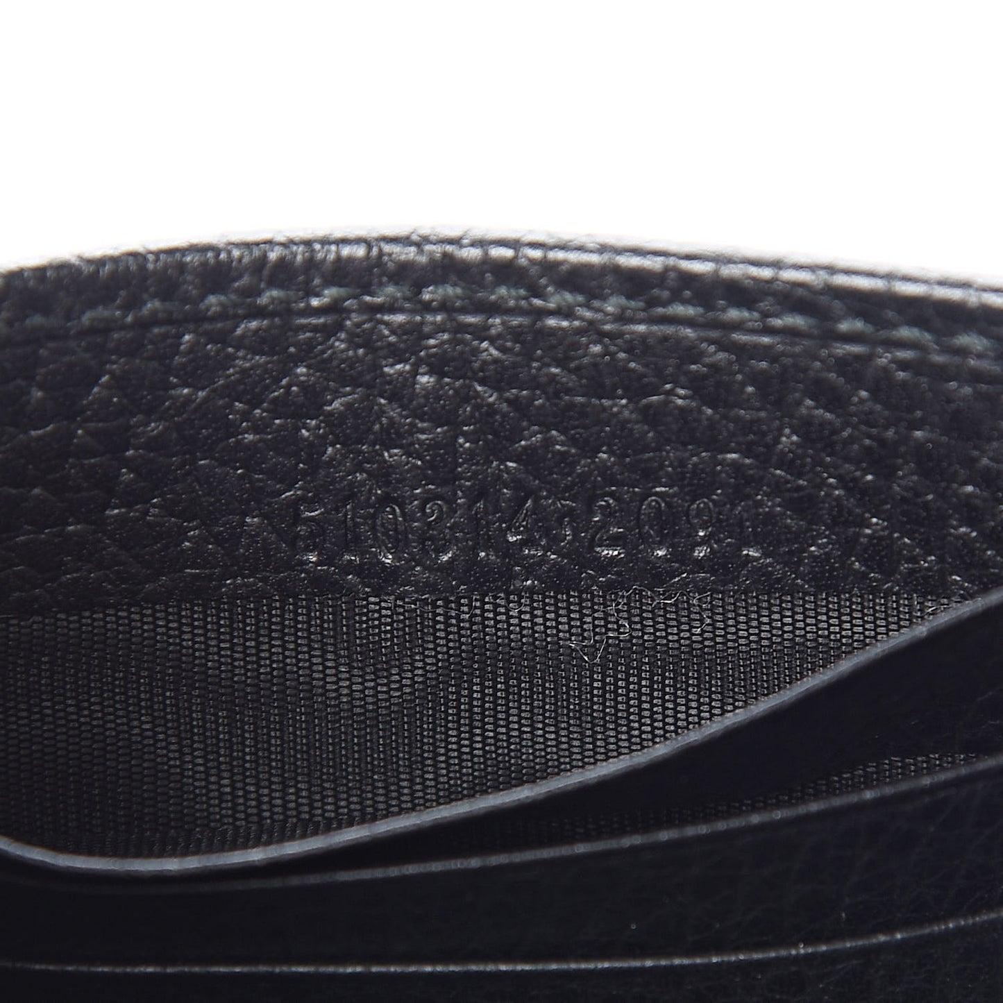 Dollar Calfskin Interlocking G Chain Wallet Black