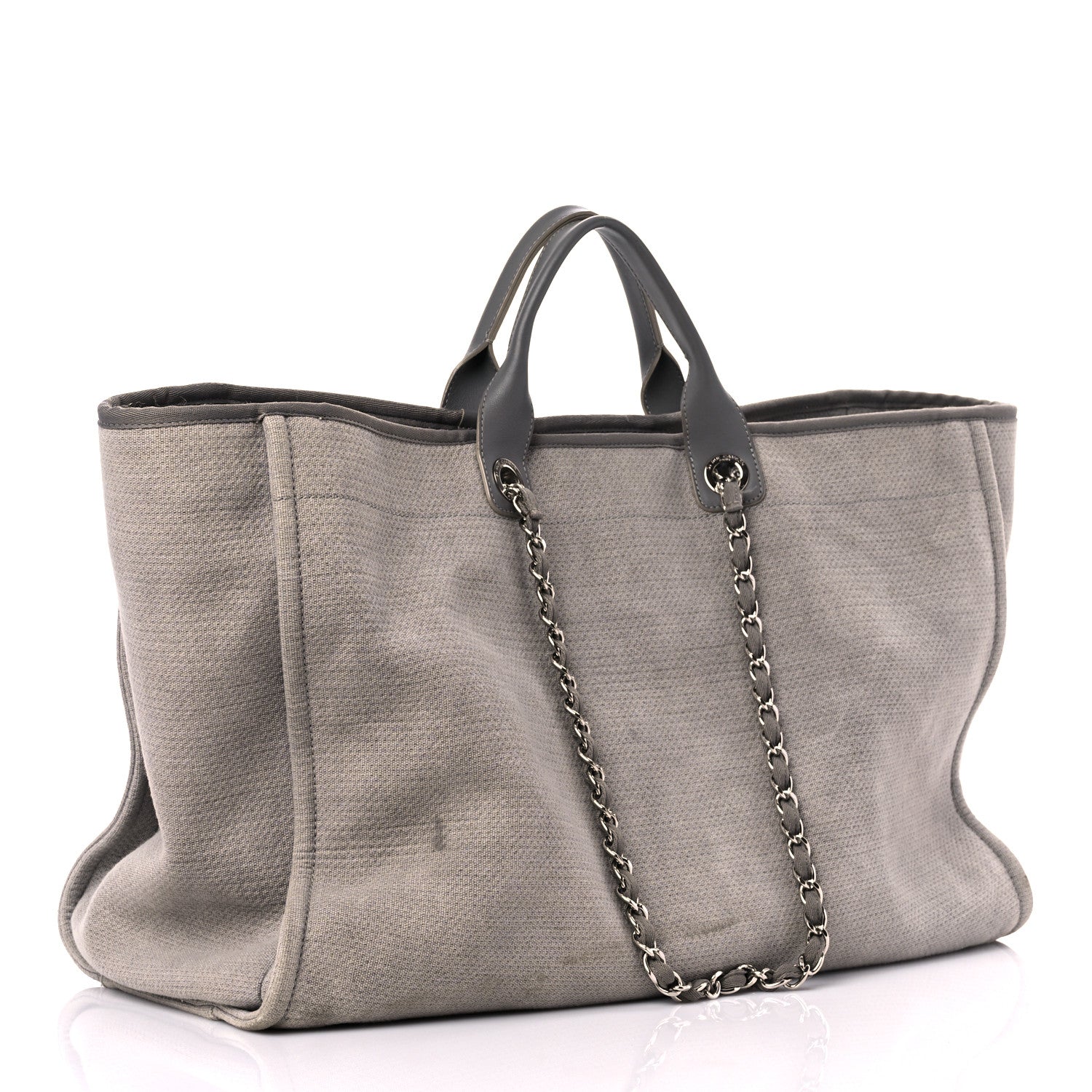 Chanel Canvas Extra Large Deauville Tote Grey 2 of 25