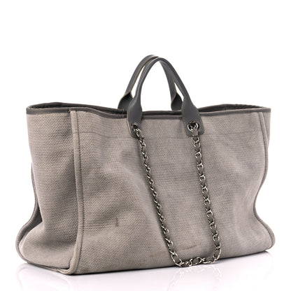 Chanel Canvas Extra Large Deauville Tote Grey 2 of 25