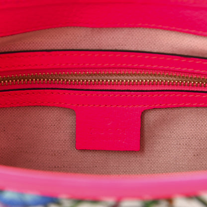 Gucci Canvas Flora Medium Jackie Hobo Fuchsia 8 of 10