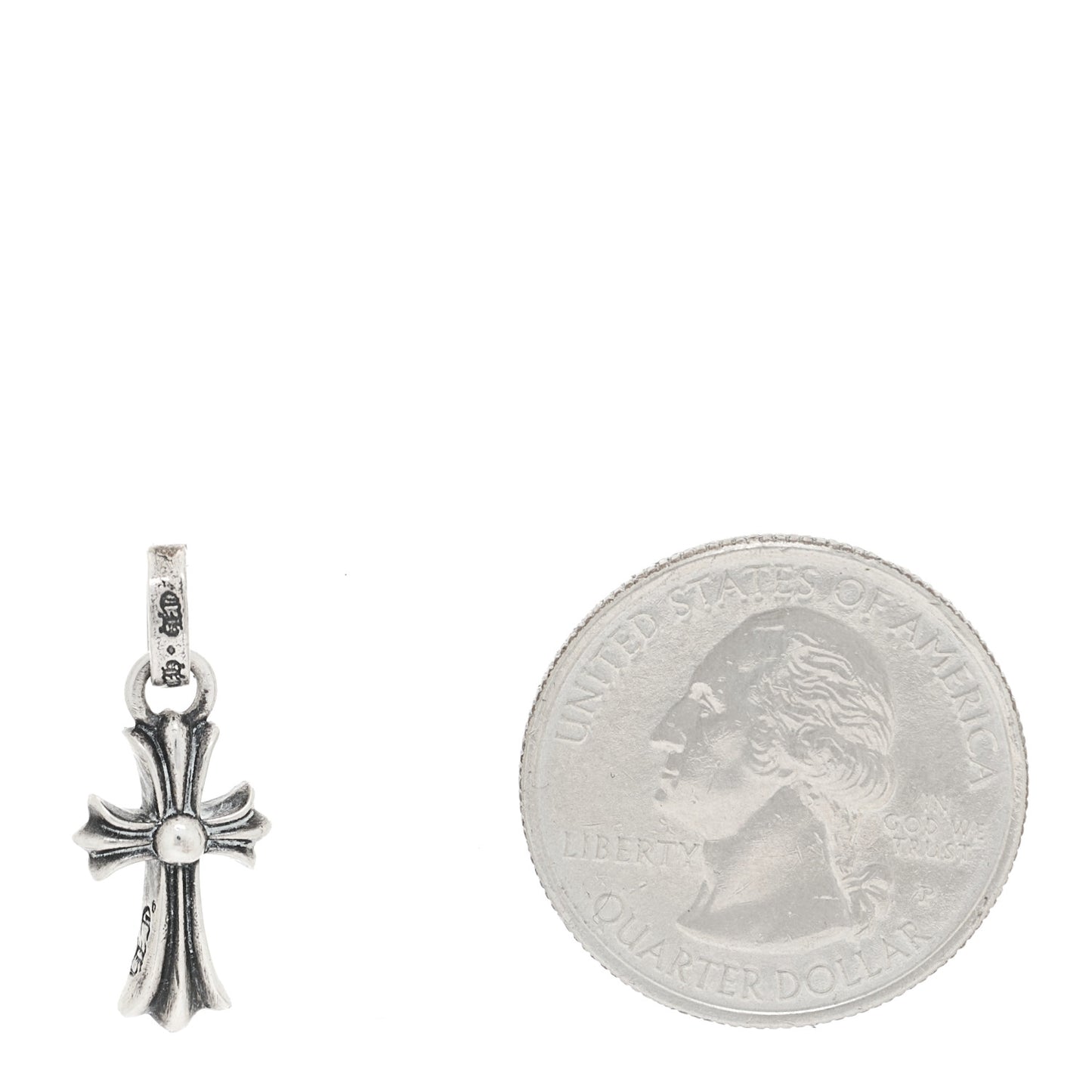 Sterling Silver Baby Fat Cross Pendant