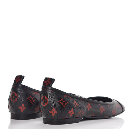 Louis Vuitton Monogram Infrarouge New Revival Ballerina Flats 39 Black 4 of 9