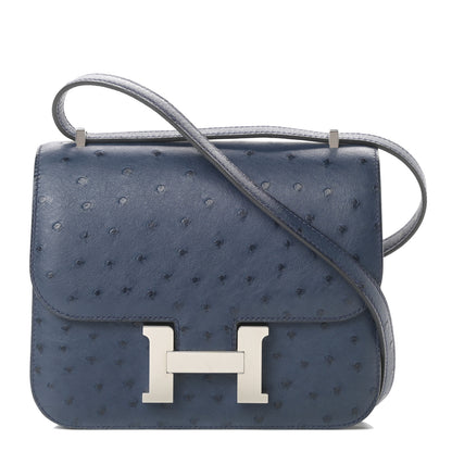 Hermes Ostrich Constance 18 Bleu Roi 1 of 11