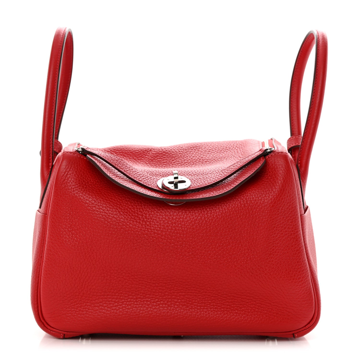 Hermes Taurillon Clemence Verso Lindy 26 Rouge Casaque Bougainvillea 1 of 17