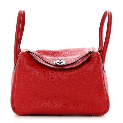 Hermes Taurillon Clemence Verso Lindy 26 Rouge Casaque Bougainvillea 1 of 17