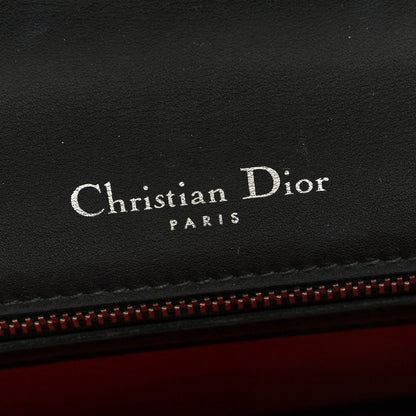 Christian Dior Lambskin Diagonal Quilted Diorama Flap Bag Black Multicolor 6 of 9
