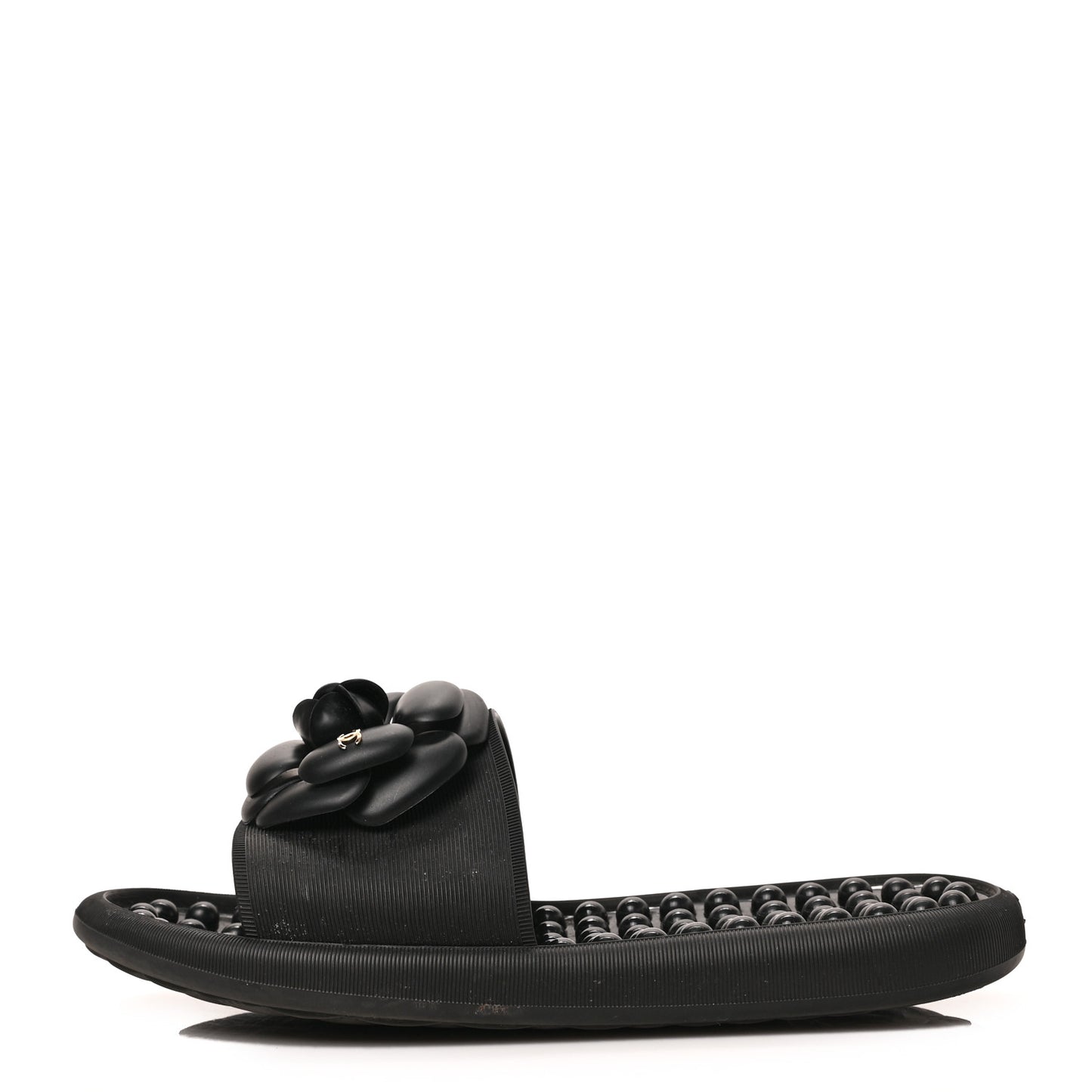 Thermoplastic PVC Camellia Mule Sandals 37 Black