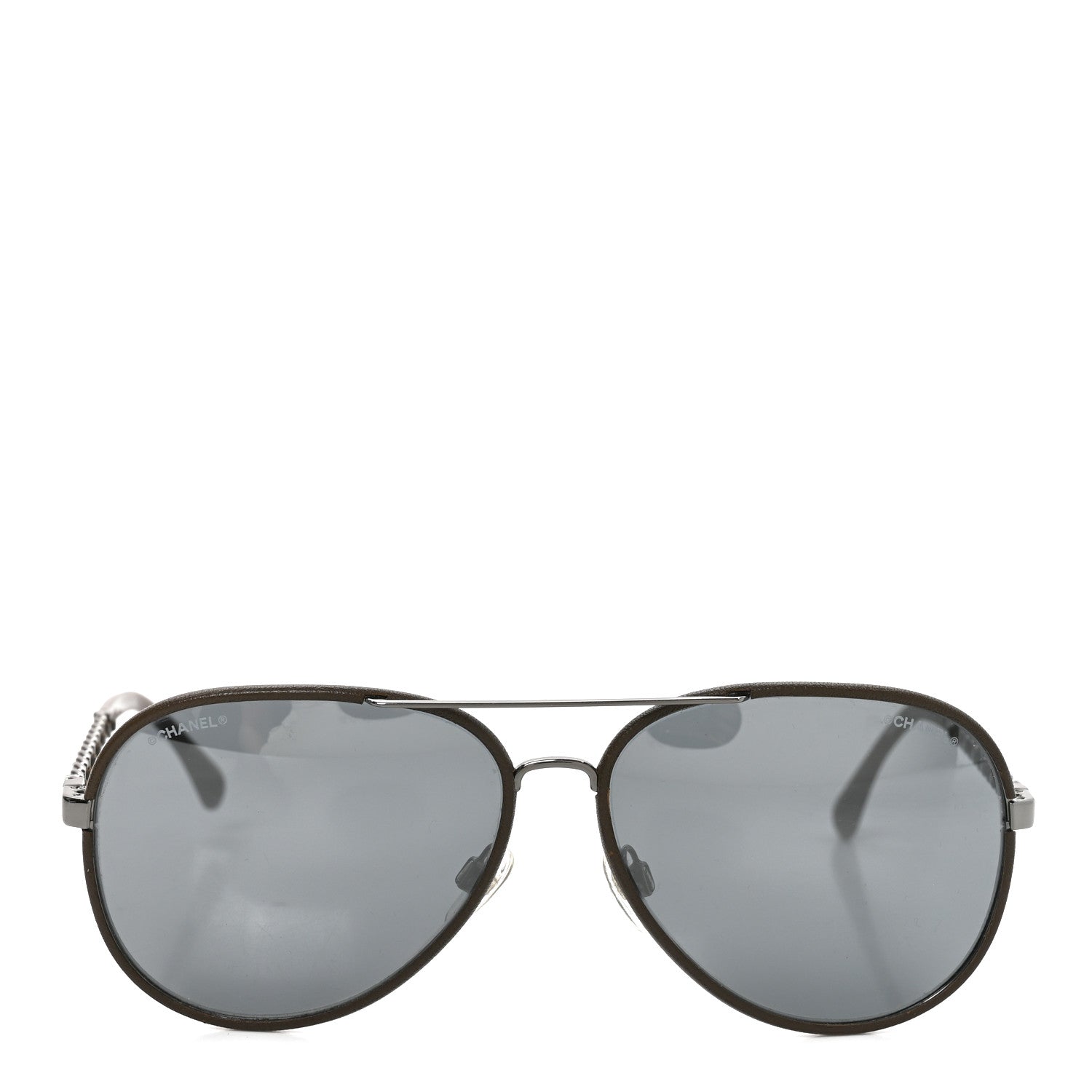 Chanel Metal Polarized Pilot Winter Sunglasses 4219-Q Brown 2 of 7