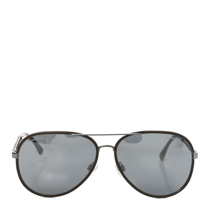 Chanel Metal Polarized Pilot Winter Sunglasses 4219-Q Brown 2 of 7