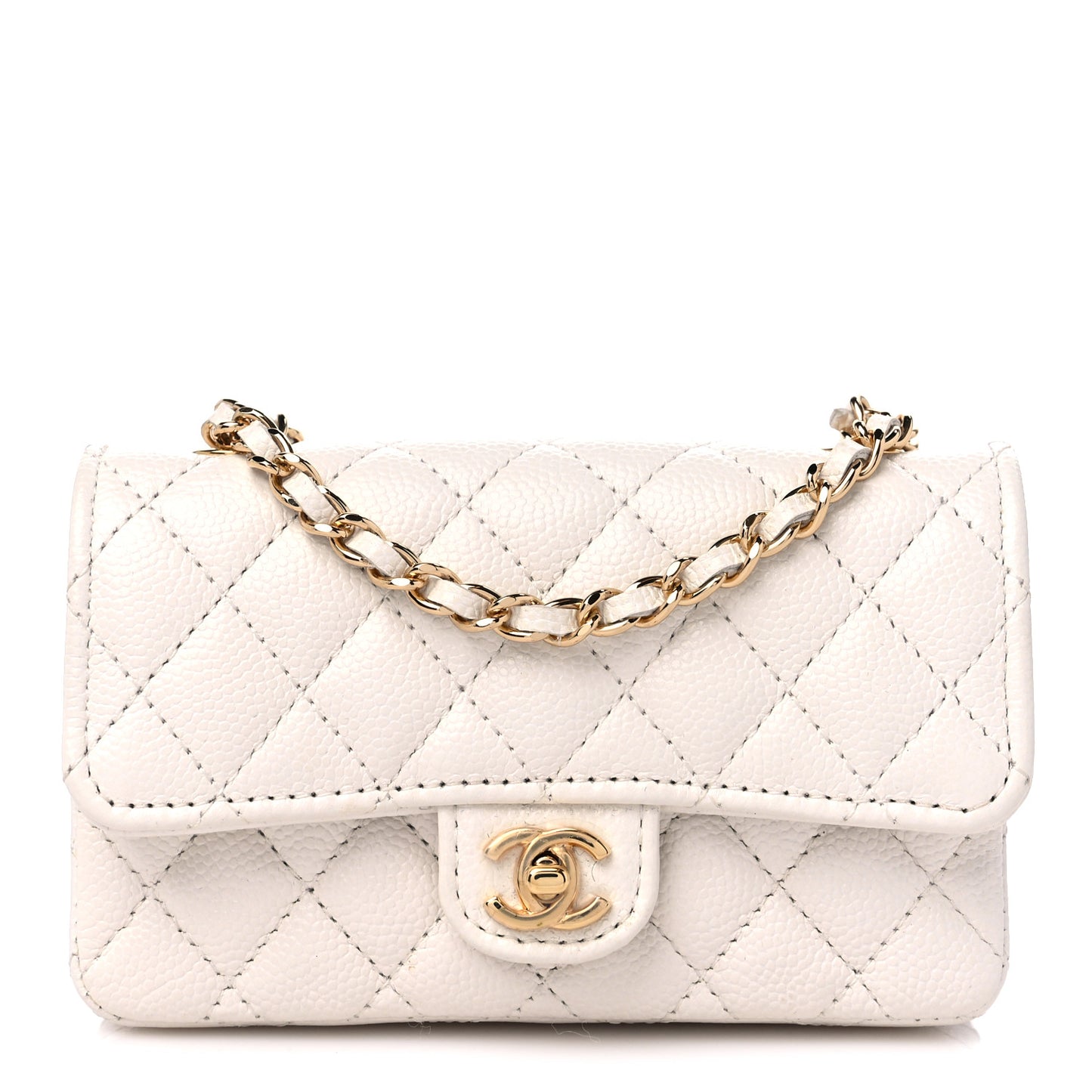 Lambskin Calfskin Tweed Success Story Set of 4 Minis Bags White