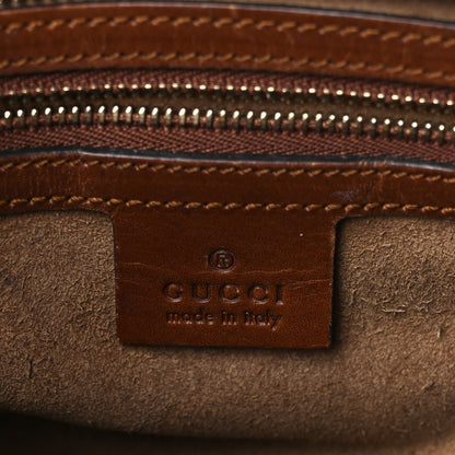 Gucci GG Supreme Monogram Cuoio Toscano Small Boston Beige Ebony Cuir 6 of 11