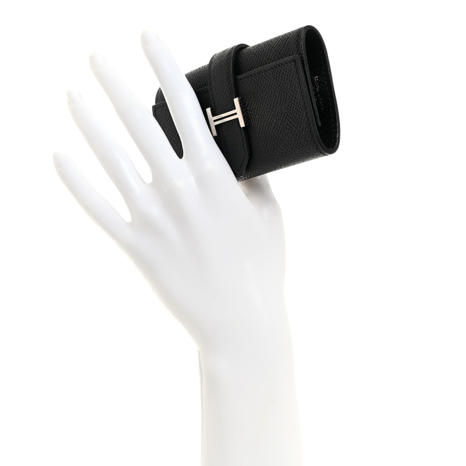 Hermes Epsom Bearn Multicles 4 Key Holder Black 2 of 6
