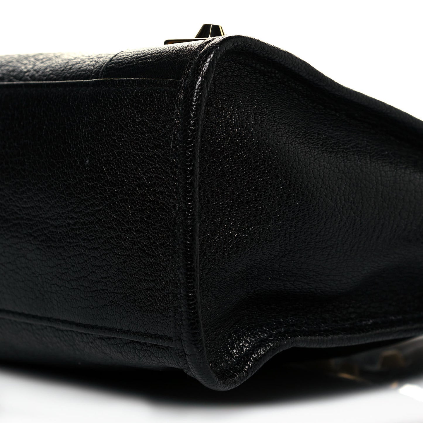 Chevre Gold Metallic Edge Hardware S City Black