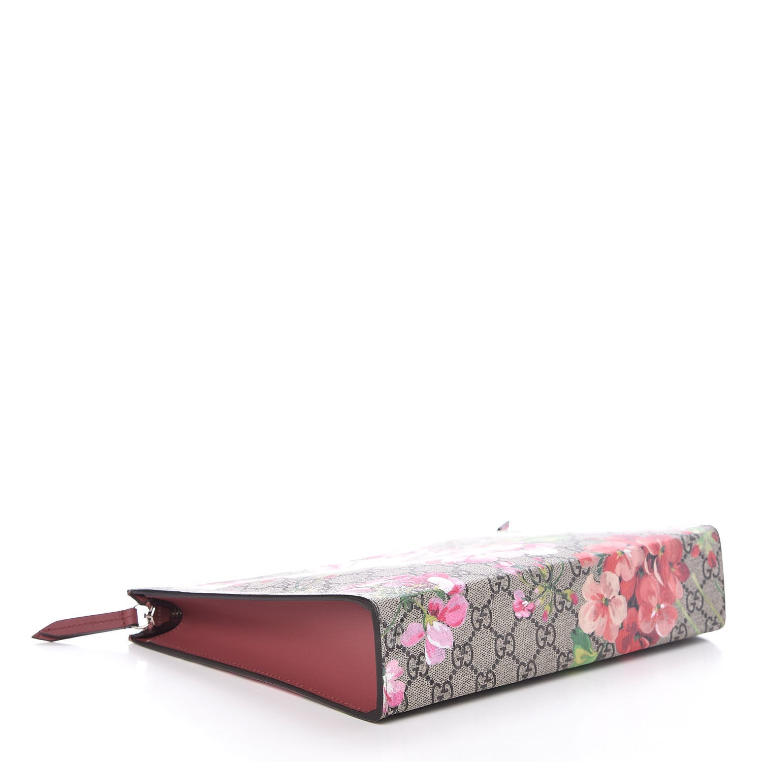 Gucci GG Supreme Monogram Blooms Large Cosmetic Case Beige Multicolor Dry Rose 4 of 10