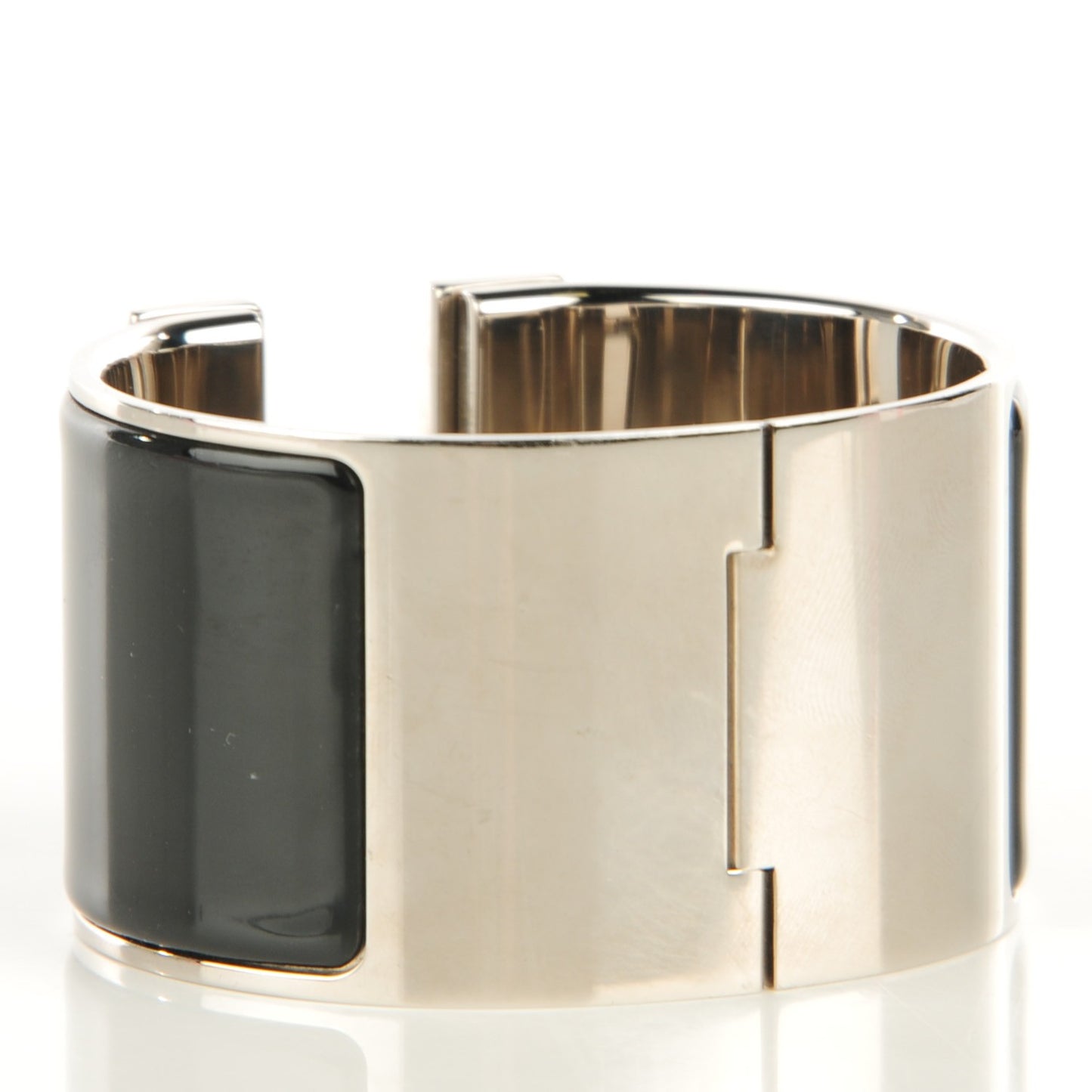 Enamel Extra Wide Clic H Bracelet PM Black