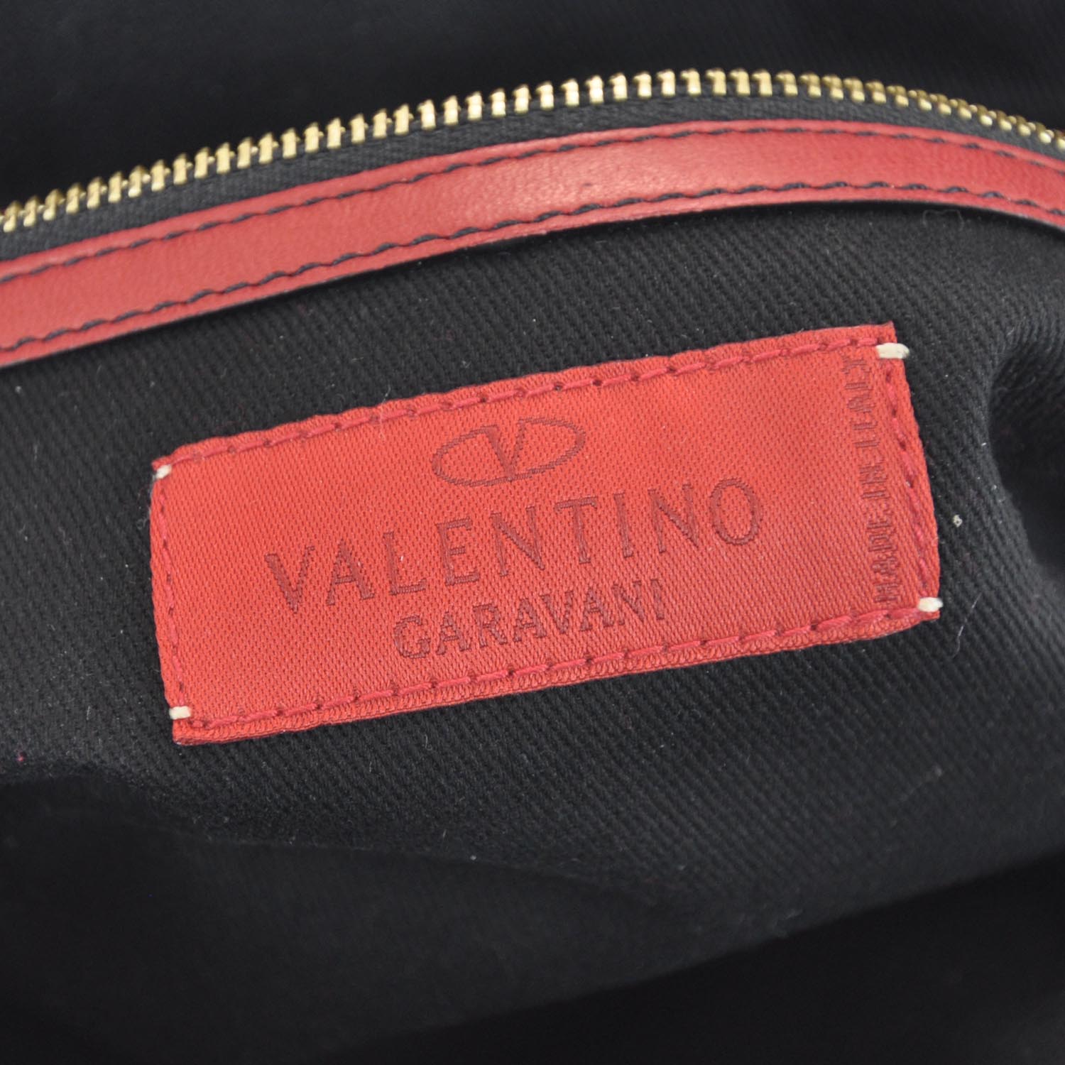 Valentino Garavani Woven Leather Couture Bag Red 8 of 8