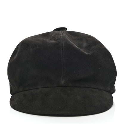 Christian Dior Suede Goatskin Arty Beret Cap 58 Black 3 of 8