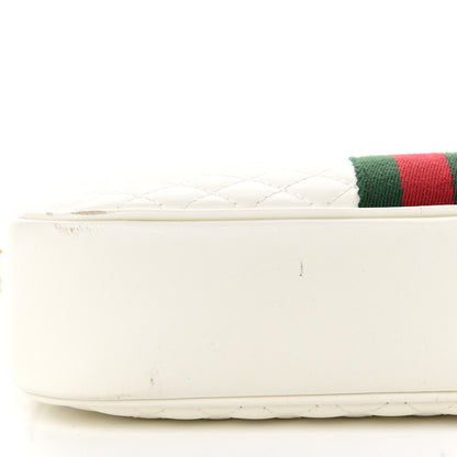 Gucci Calfskin Web Trapuntata Small Shoulder Bag Off White 10 of 11