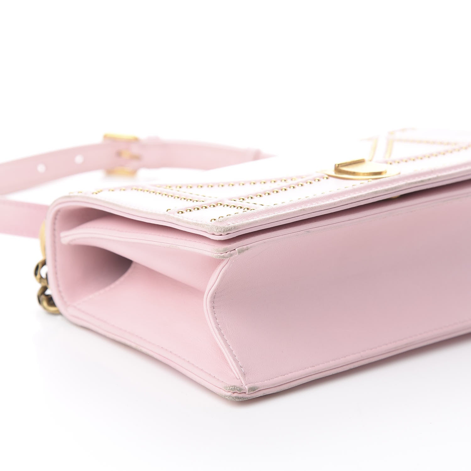 Christian Dior Lambskin Studded Small Diorama Flap Bag Pink 5 of 8