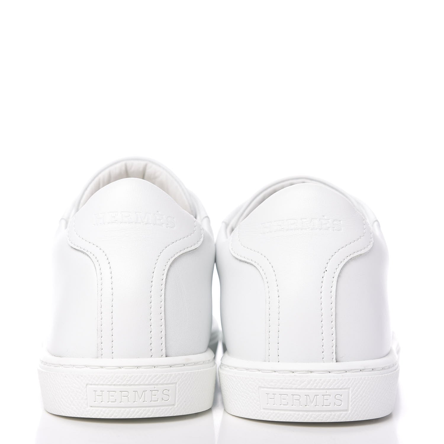 Hermes Calfskin Womens Advantage Sneakers 36.5 White 6 of 9