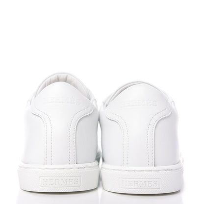 Hermes Calfskin Womens Advantage Sneakers 36.5 White 6 of 9