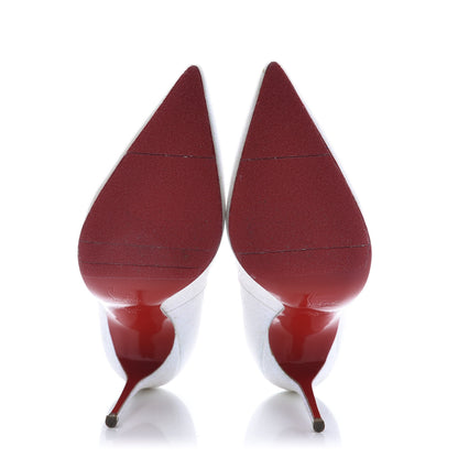 Christian Louboutin Glitter Mini Decollete 554 100 Pumps 36 Glacier 3 of 10