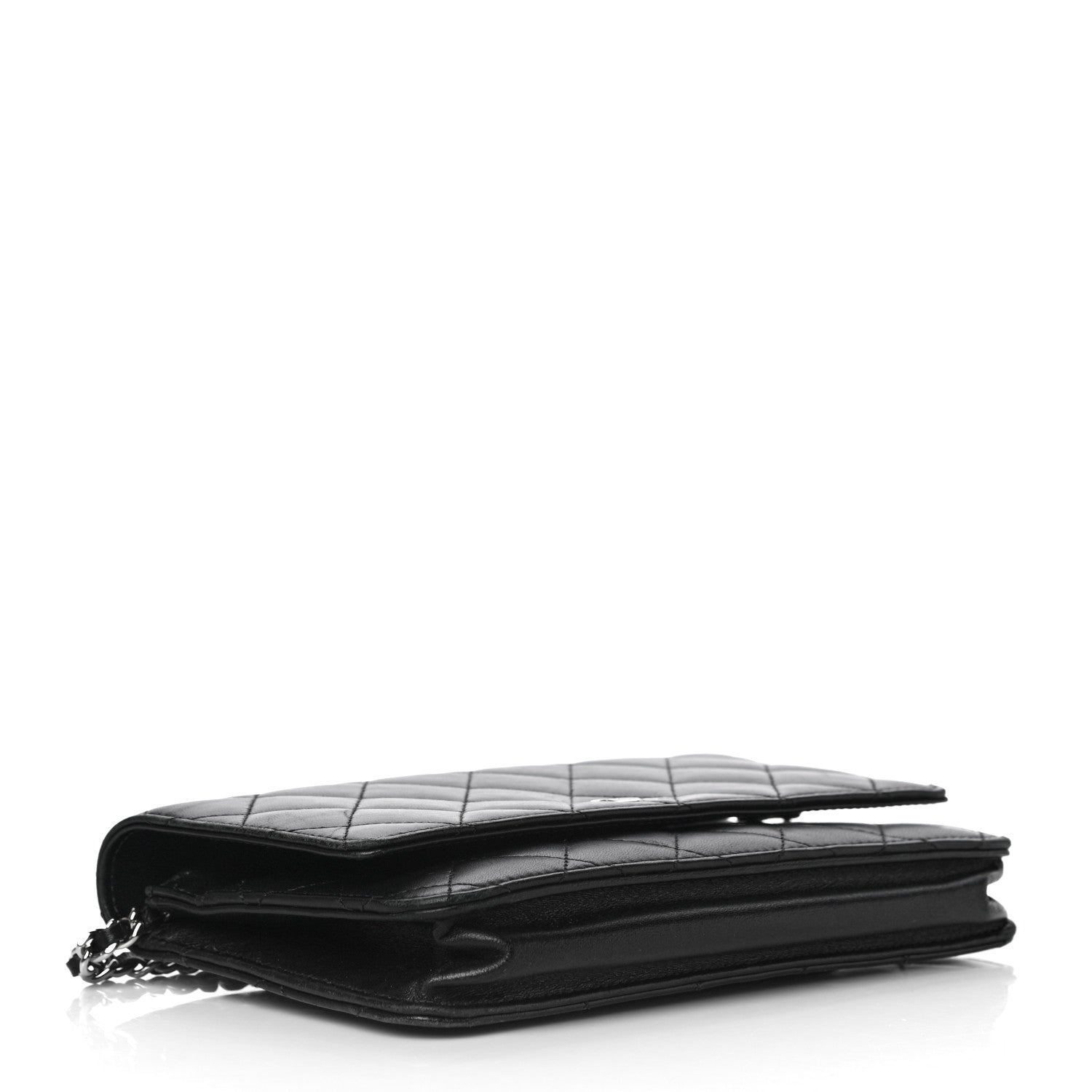 Chanel Lambskin Quilted Wallet On Chain WOC Black 4 of 31
