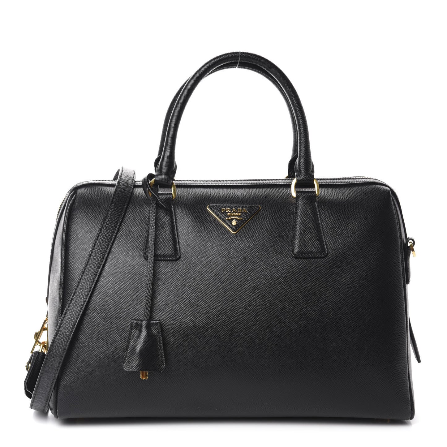 Saffiano Lux Bowler Black