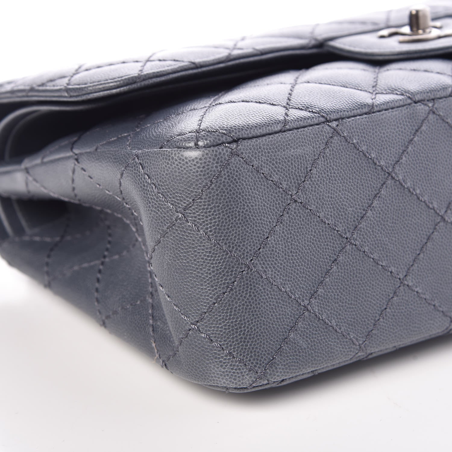 Chanel Caviar Quilted Jumbo Double Flap Blue 5 of 11