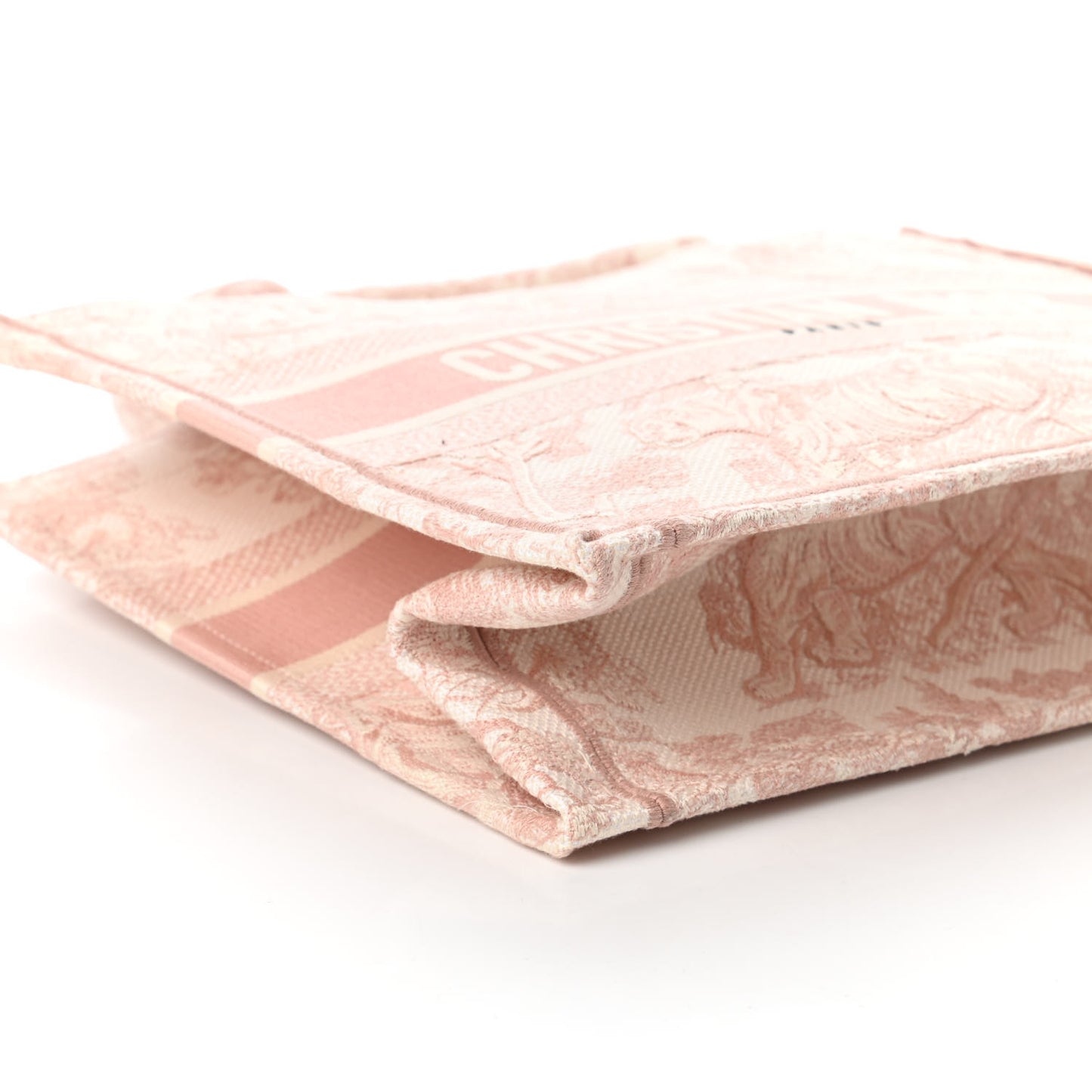 Canvas Embroidered Medium Dioriviera Toile De Jouy Book Tote Rose