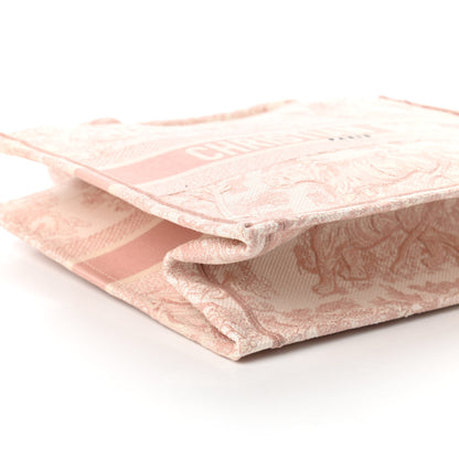 Christian Dior Canvas Embroidered Medium Dioriviera Toile De Jouy Book Tote Rose 6 of 10