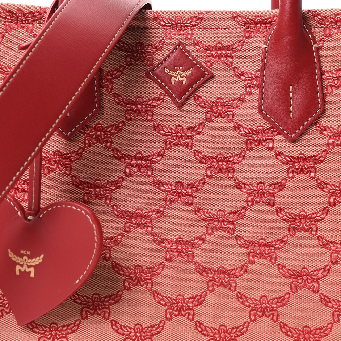 Lauretos Nappa Medium Himmel Shopper Tote Red