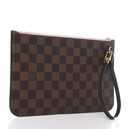 Louis Vuitton Damier Ebene Neverfull MM GM Pochette Rose Ballerine 3 of 8