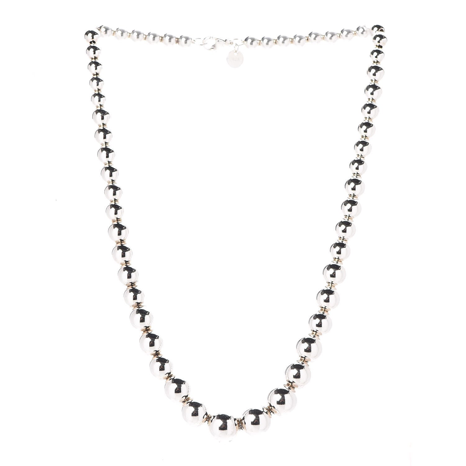 Tiffany Sterling Silver HardWear Graduated Ball Necklace 3 of 5