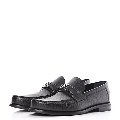 Louis Vuitton Calfskin Mens Montaigne Loafers 9.5 Black 3 of 8