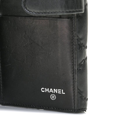 Chanel Calfskin Double Stitch Hamptons Flap Wallet Black 7 of 9