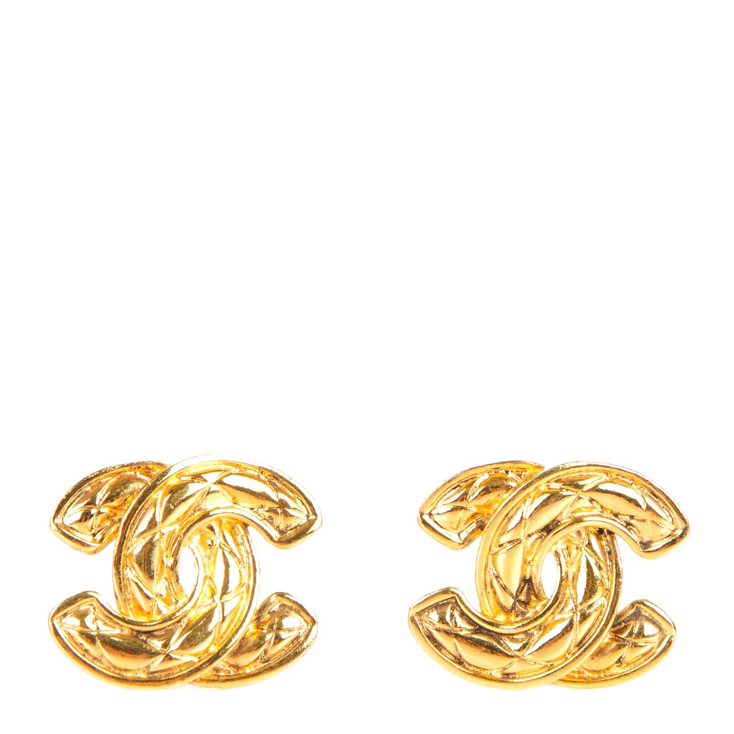 Chanel CC Clip On Earrings Gold 1 of 4