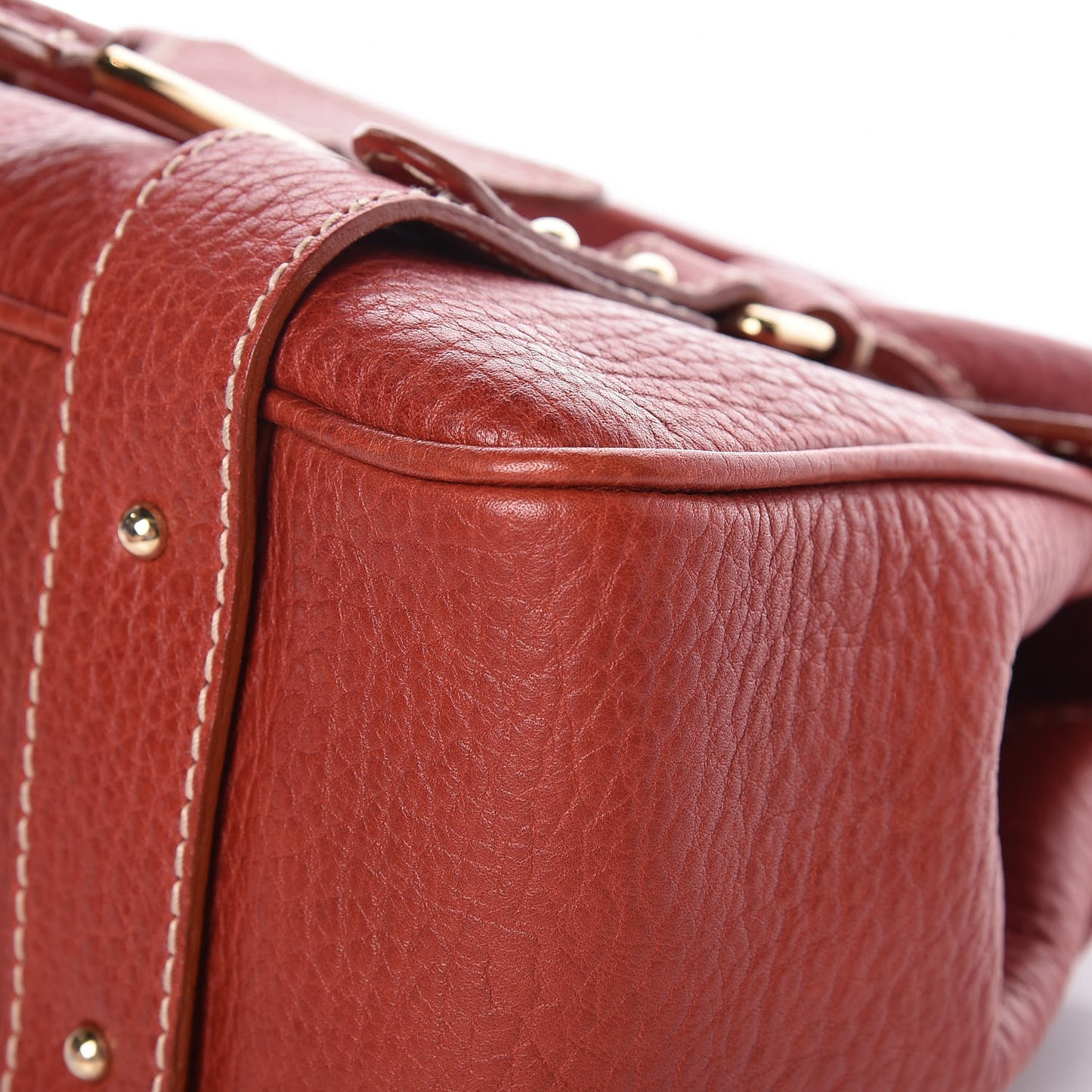 Calfskin Satchel Red
