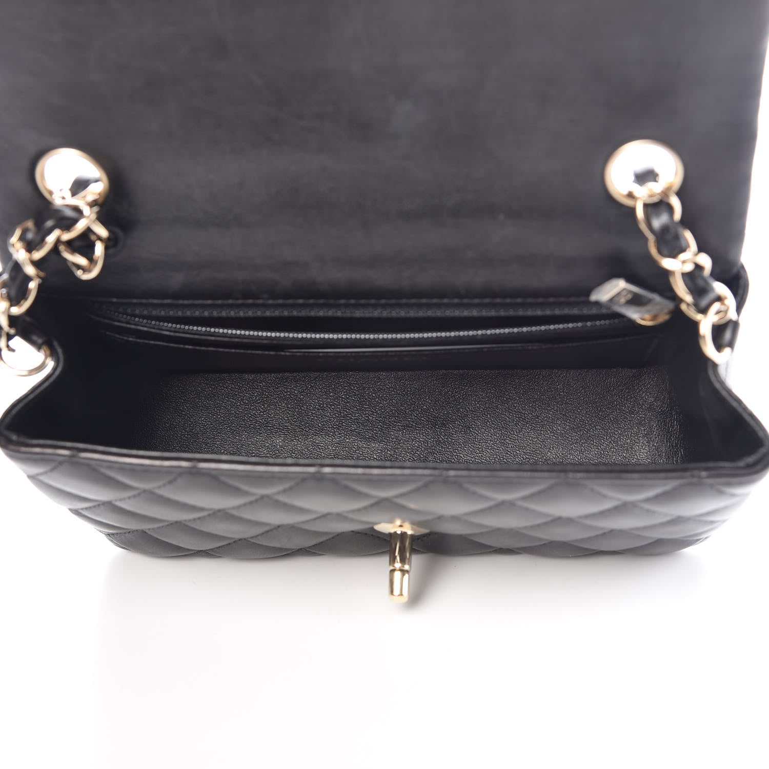 Chanel Lambskin Quilted Mini Rectangular Flap Black 5 of 10