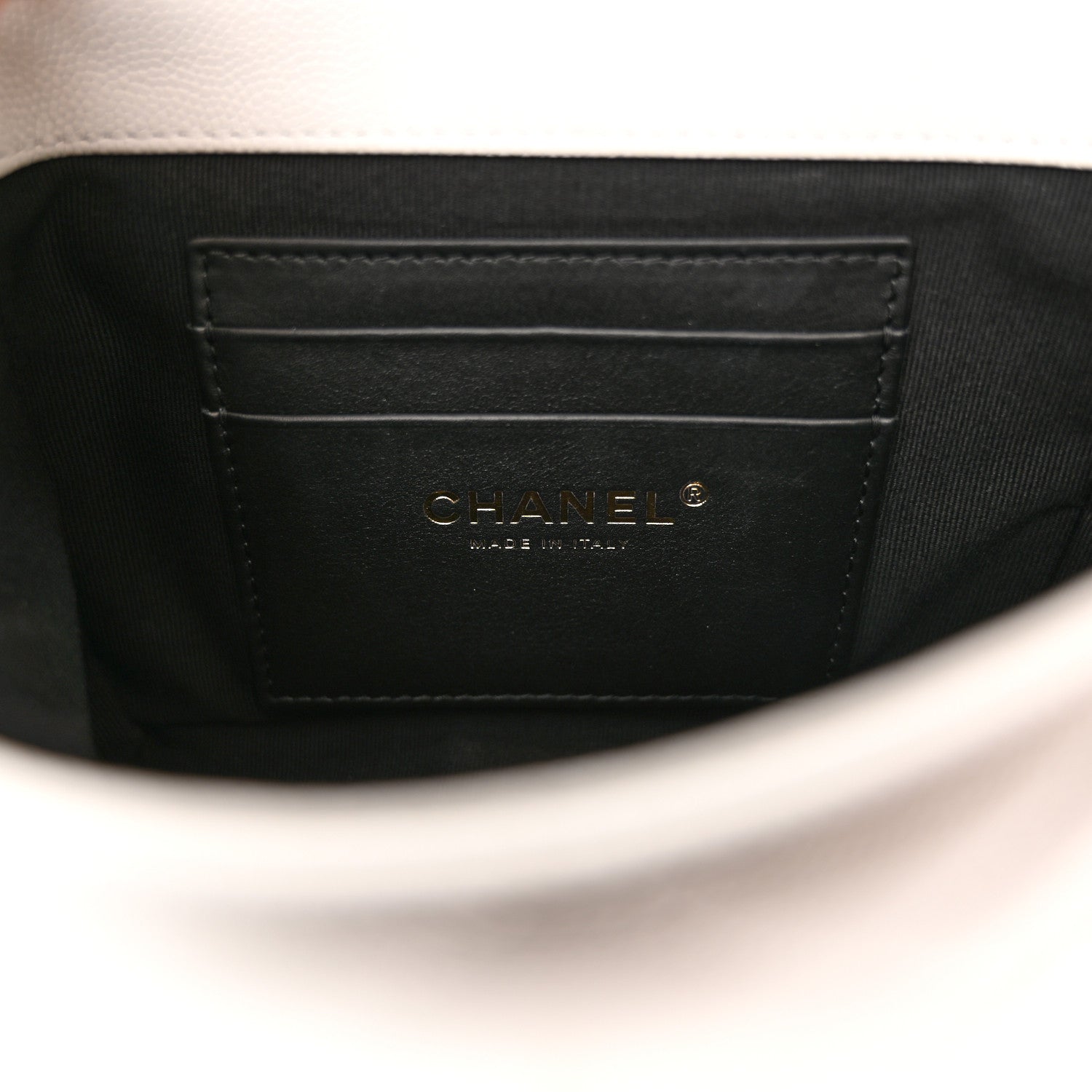 Chanel Caviar Quilted Handy Box Vanity Case White 6 of 13