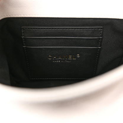 Chanel Caviar Quilted Handy Box Vanity Case White 6 of 13