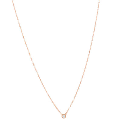 Tiffany 18K Rose Gold Diamond .07ct Elsa Peretti Diamonds by the Yard Pendant Necklace 1 of 4